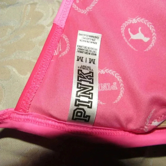 PINK VICTORIA'S SECRET Halter Bikini Top Size M - Picture 3 of 3